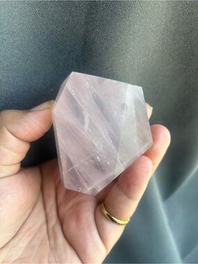 Polished Rose Quartz Crystal Point - Pale Pink